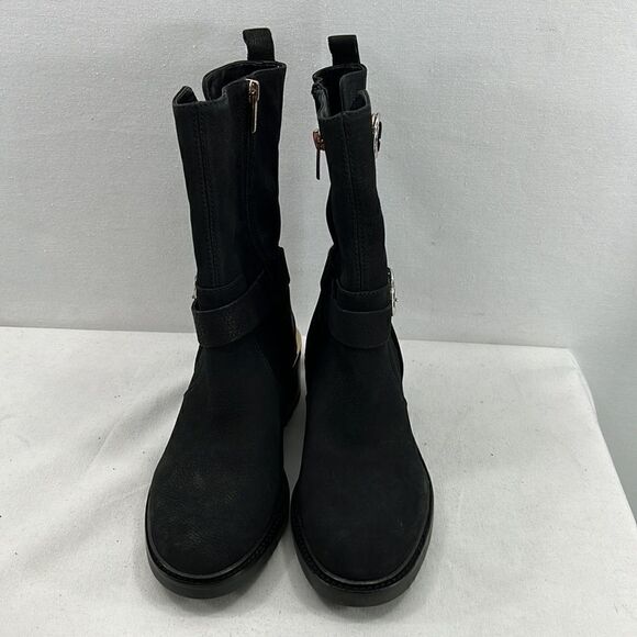 VInce Camuto Kerivini Boots - Black Silk Coat- Size 6 M- NIB - Picture 2 of 7